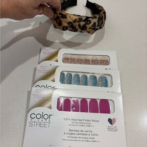 Color Street Nail Strips - Vibrant animal print hair accessory NWT